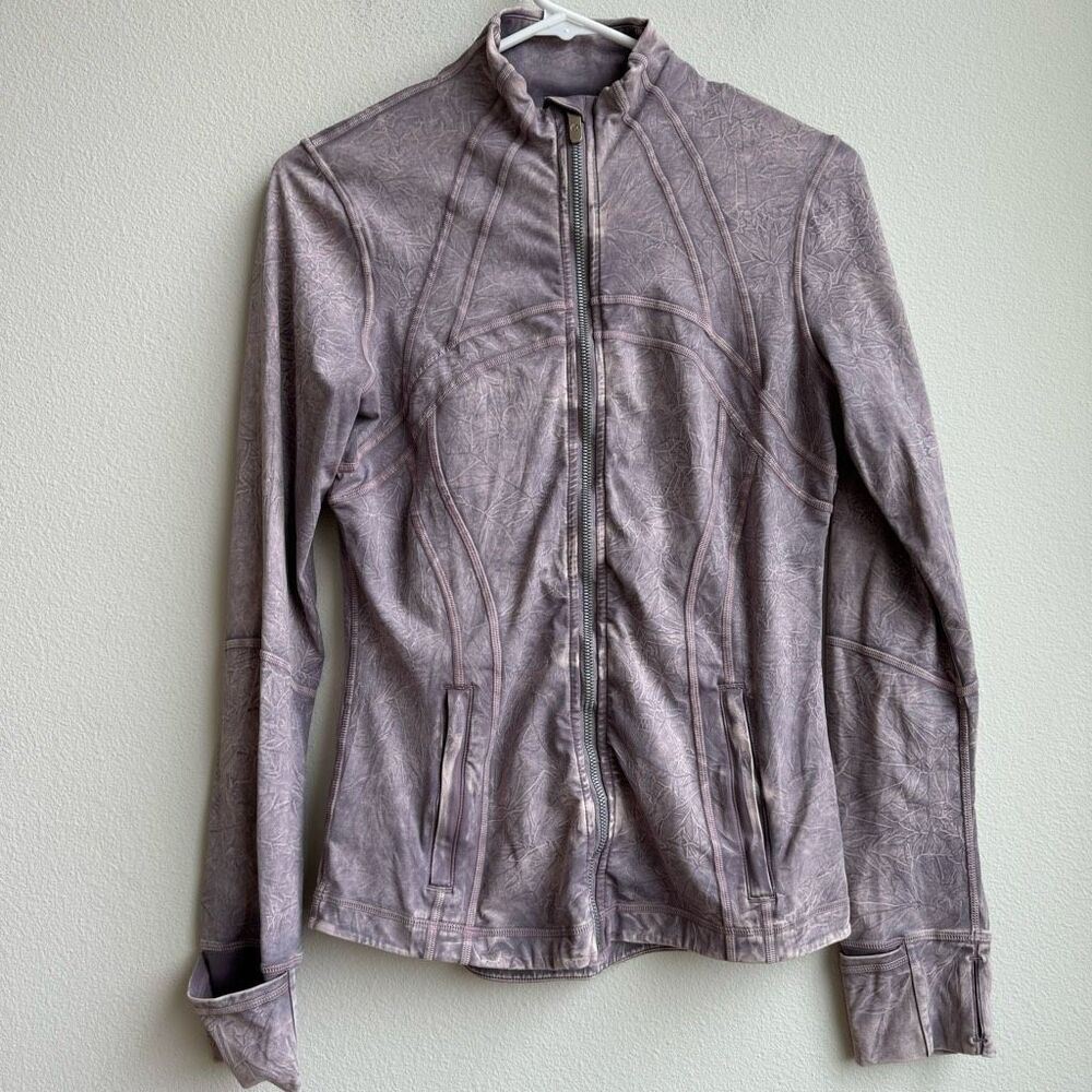 Lululemon Define Jacket Dye Ice Wash Violet Verbena Pink Purple Size 8 Medium